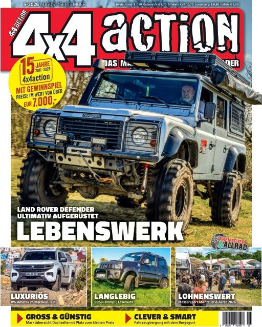 4x4 Action Magazin Deutschland 2026-05 Land Rover Defender Offroad-Umbau Geländewagen