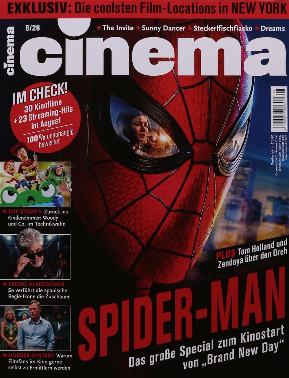 Cinema Magazin Deutschland 2026-08 Spider-Man Tom Holland Zendaya Pedro Almodóvar