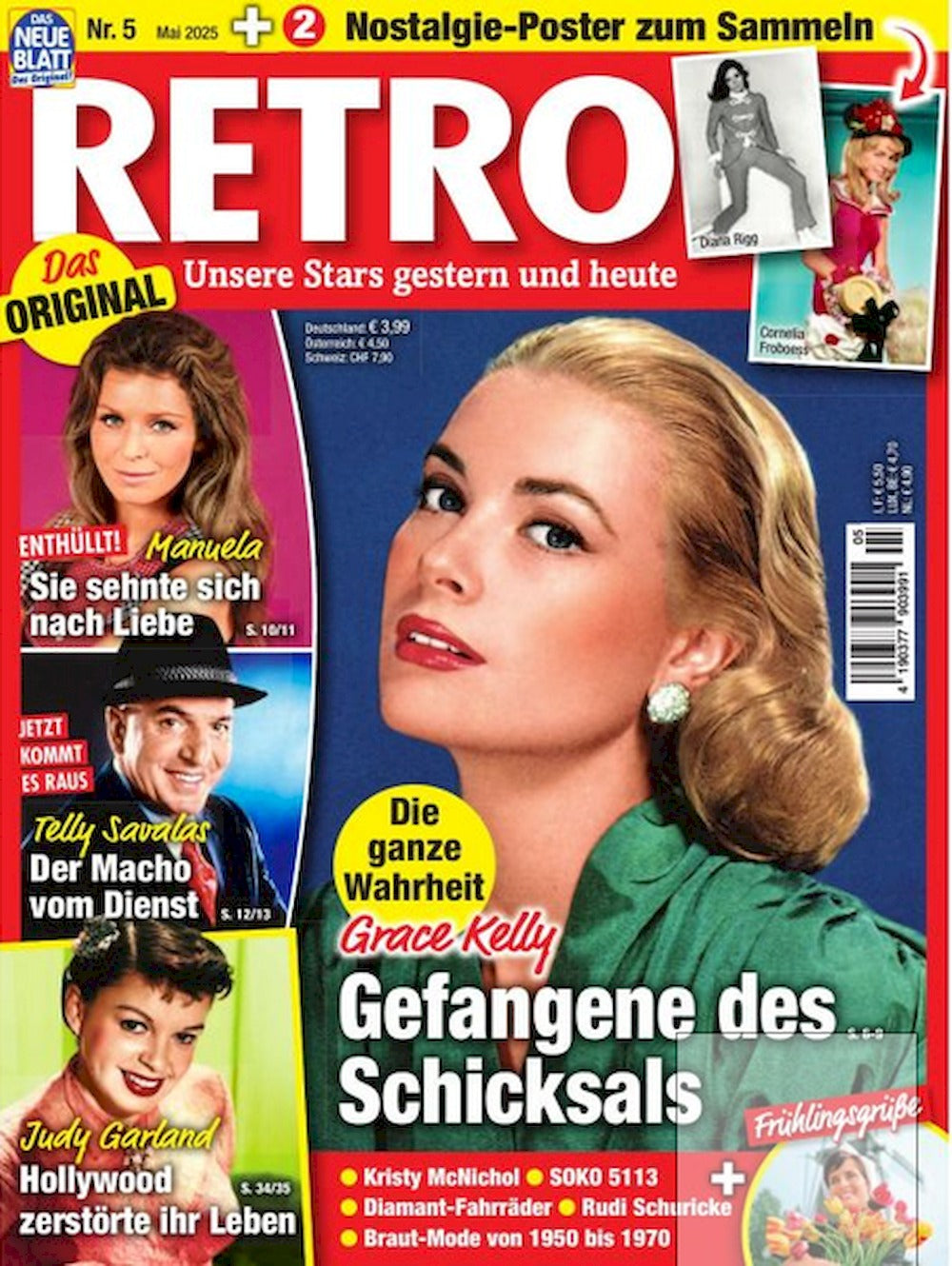 Retro Magazin Deutschland 2025-05 Grace Kelly Judy Garland Diana Rigg