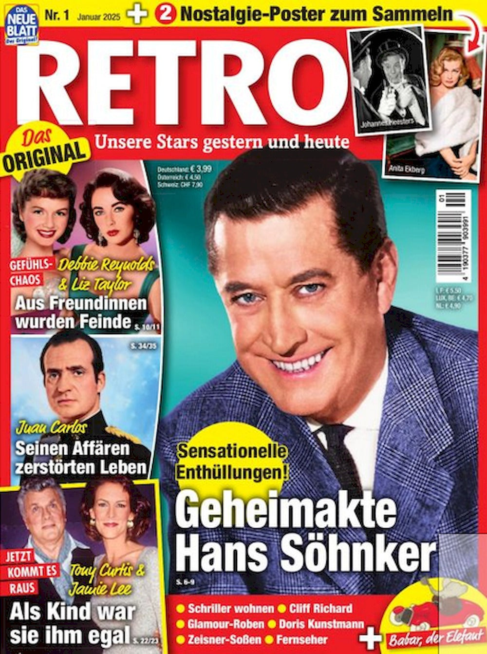 Retro Magazin Deutschland 2025-01 Hans Söhnker Tony Curtis Anita Ekberg Johannes Heesters