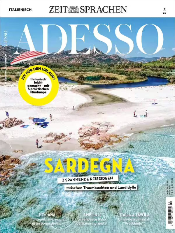 Adesso, Italienisch-magazin Magazin Deutschland 2024-06 Sardinien Reiseideen Traumbuchten