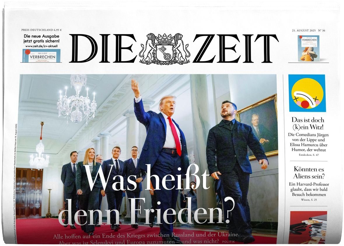 Zeit Magasin Tyskland 2025-36 – Donald Trump Wolodymyr Selenskyj Jürgen Von Der Lippe Elissa Hamurcu – Originaludgave