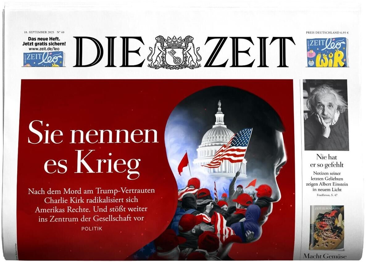 Zeit Magazine Allemagne 2025-40 – Albert Einstein Charlie Kirk – Édition originale