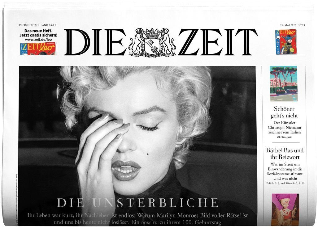 Zeit Magasin Tyskland 2026-23 – Marilyn Monroe Christoph Niemann Bärbel Bas – Originaludgave