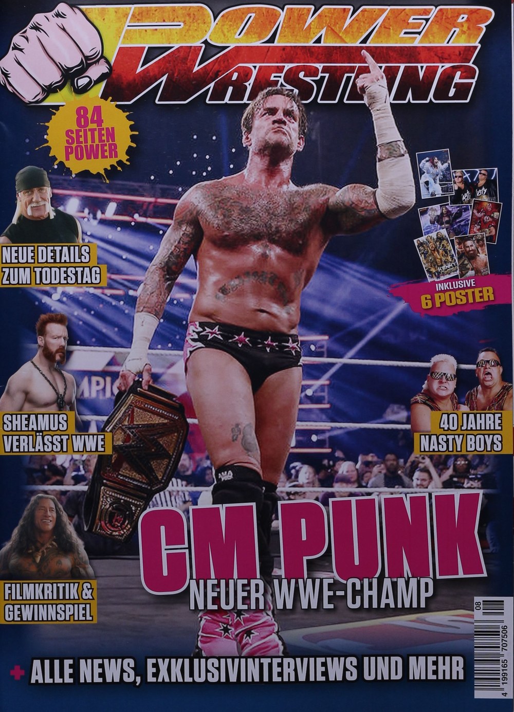 Power Wrestling Magazin Deutschland 2026-08 CM Punk Sheamus The Undertaker Nasty Boys