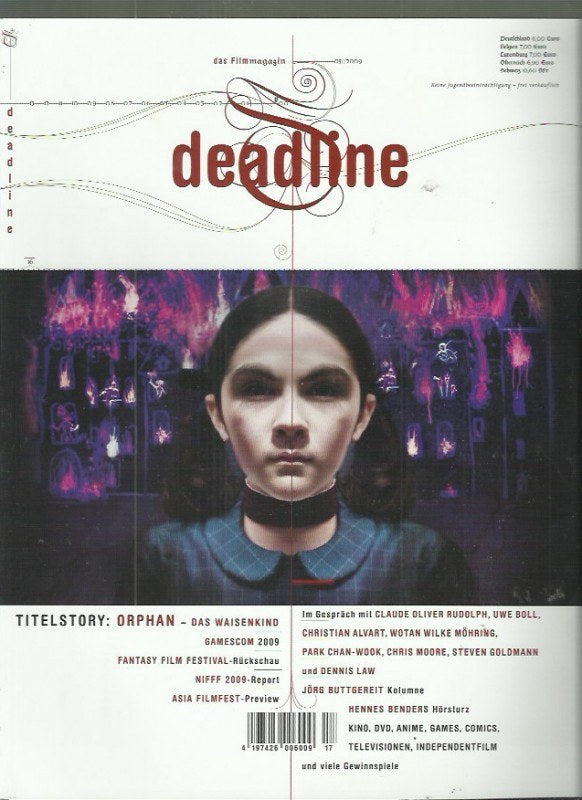 Deadline Magazin Deutschland 2009-05 Isabelle Fuhrman Claude Oliver Rudolph Uwe Boll Christian Alvart Wotan Wilke Möhring