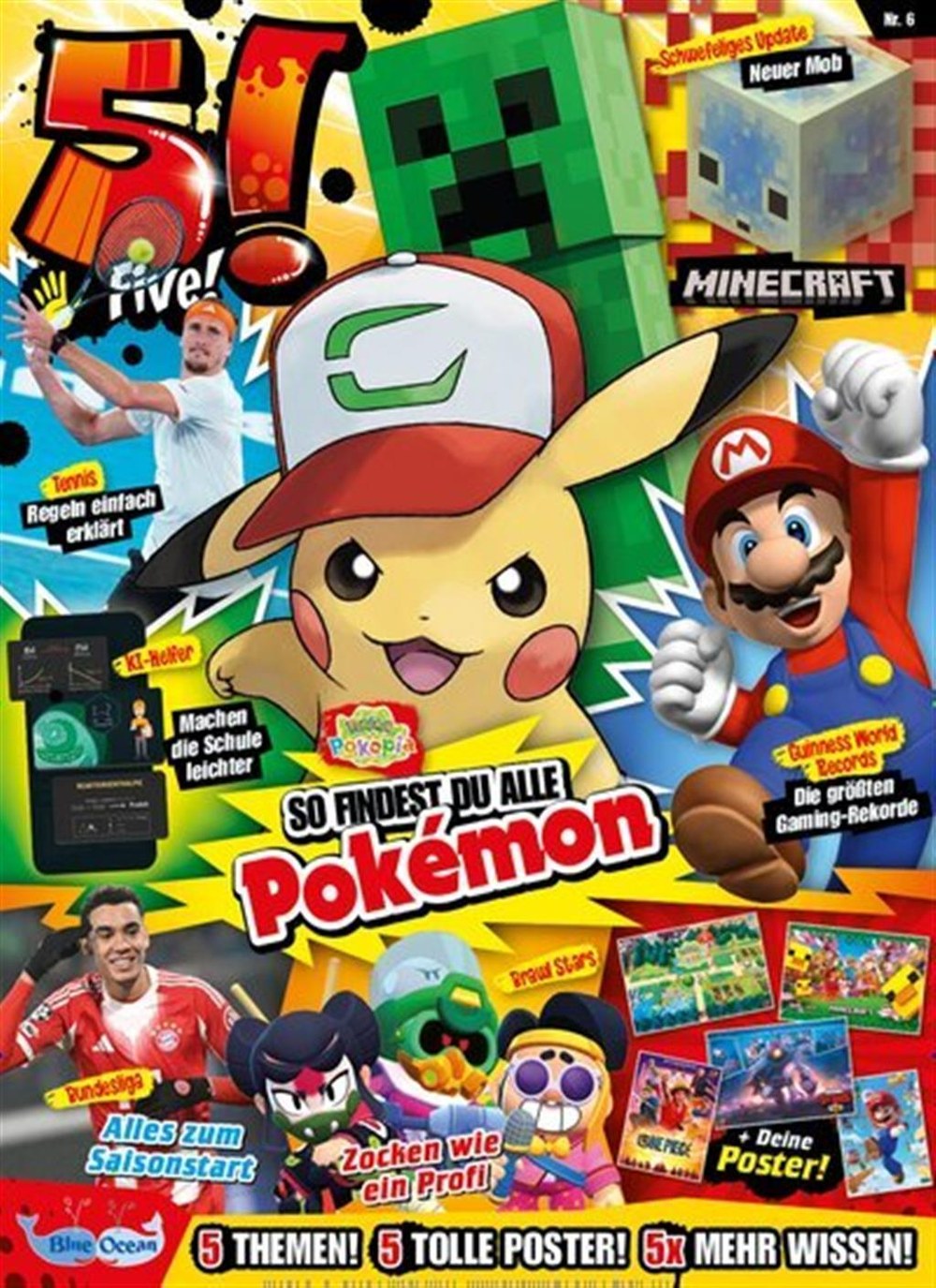 Five Revista Alemanha 2026-06 – Pikachu Mario Creeper – Edição original