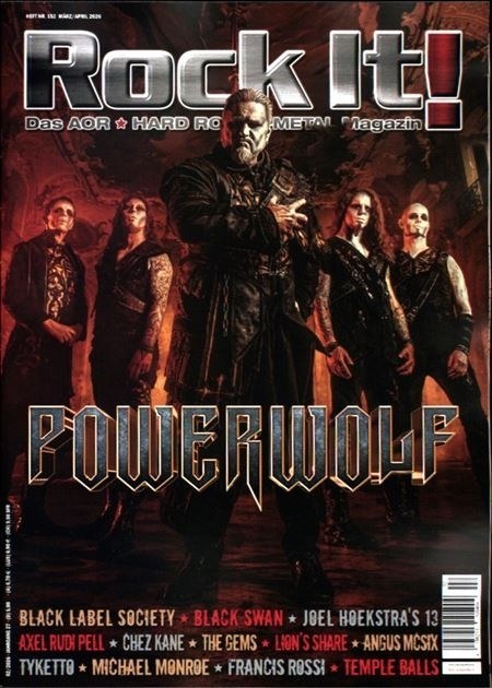 Rock It Magazine Germany 2026-02 Powerwolf Black Label Society Black Swan Joel Hoekstra Axel Rudi Pell Original Print Issue