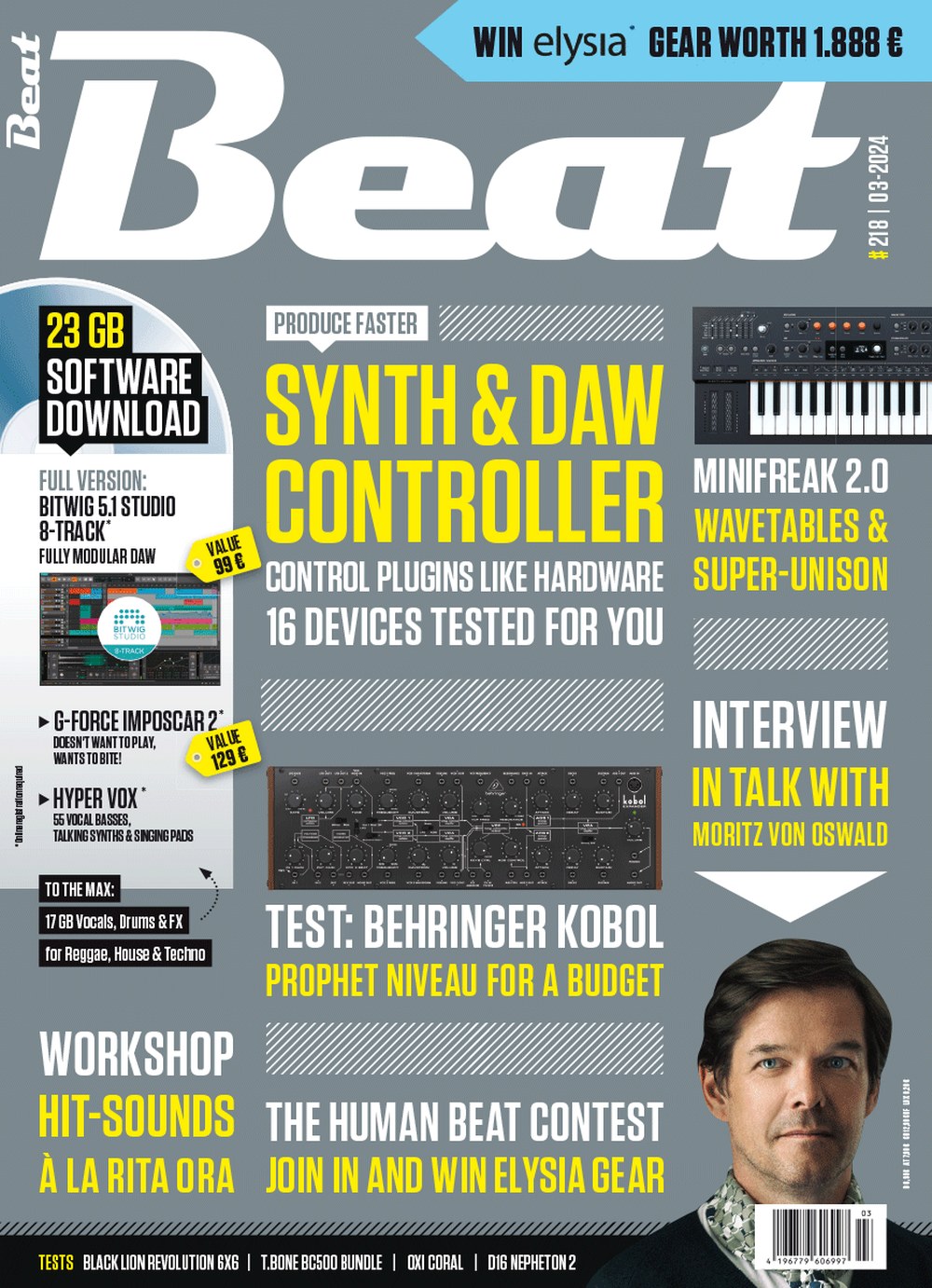 Beat English Magazine Allemagne 2024-03 Moritz Von Oswald Rita Ora Behringer Elysia Édition originale