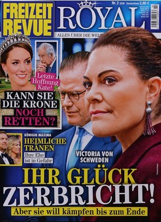 Freizeit Revue Royal Magazine Germany 2026-02 – Victoria Von Schweden Daniel Von Schweden Catherine, Princess Of Wales – Original Print Issue