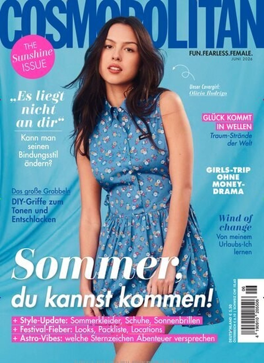 Cosmopolitan Pocket Tijdschrift Duitsland 2026-06 Olivia Rodrigo Originele uitgave