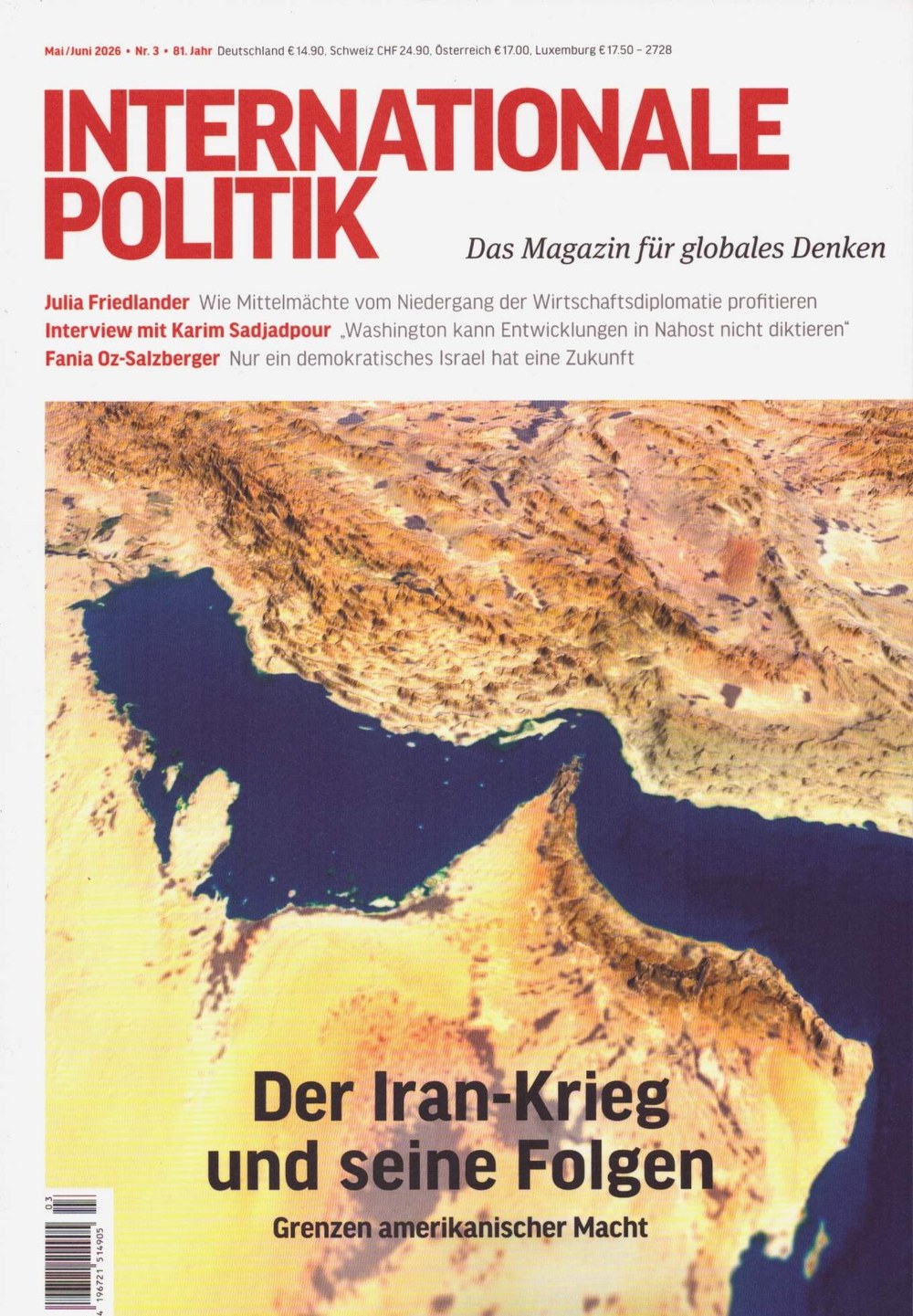 Internationale Politik Magazine Allemagne 2026-03 – Julia Friedlander Karim Sadjadpour Fania Oz-Salzberger – Édition originale