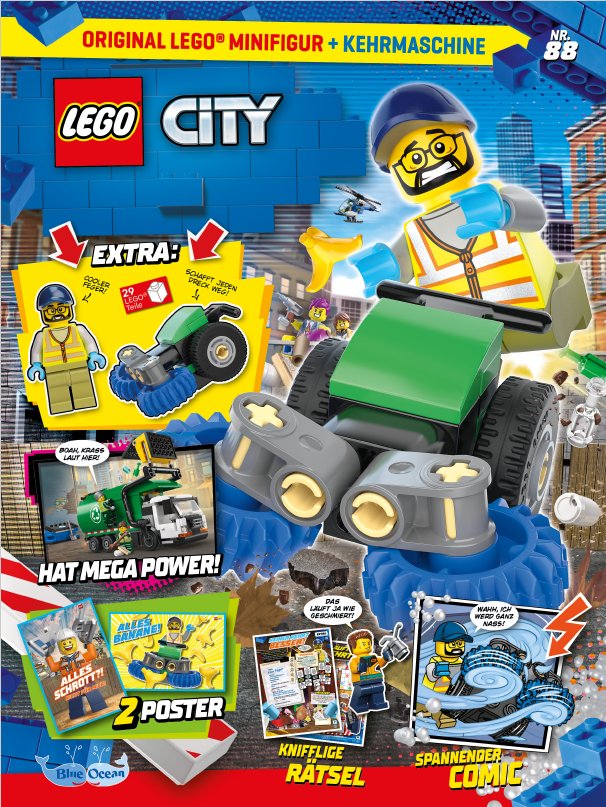 Lego City Magazin Deutschland 2026-88 LEGO City LEGO Minifigur Kehrmaschine