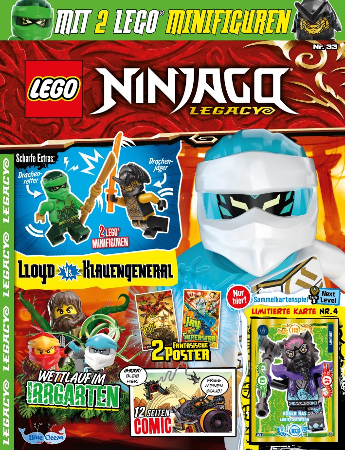 Lego Ninjago Legacy Magazin Deutschland 2024-33 Lloyd Klauengeneral Jay Böser Ras Zane
