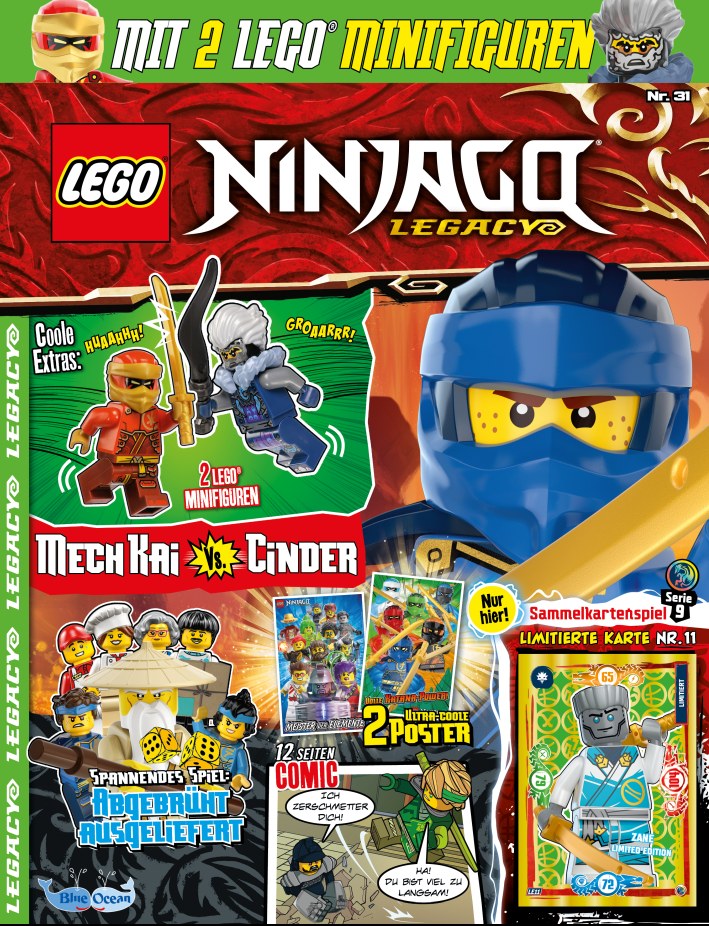 Lego Ninjago Legacy Magazin Deutschland 2024-31 Mech Kai Cinder Zane