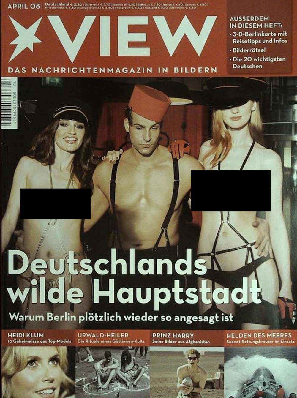 View Lehti Saksa 2008-04 – Heidi Klum Prinz Harry – Alkuperäinen painos