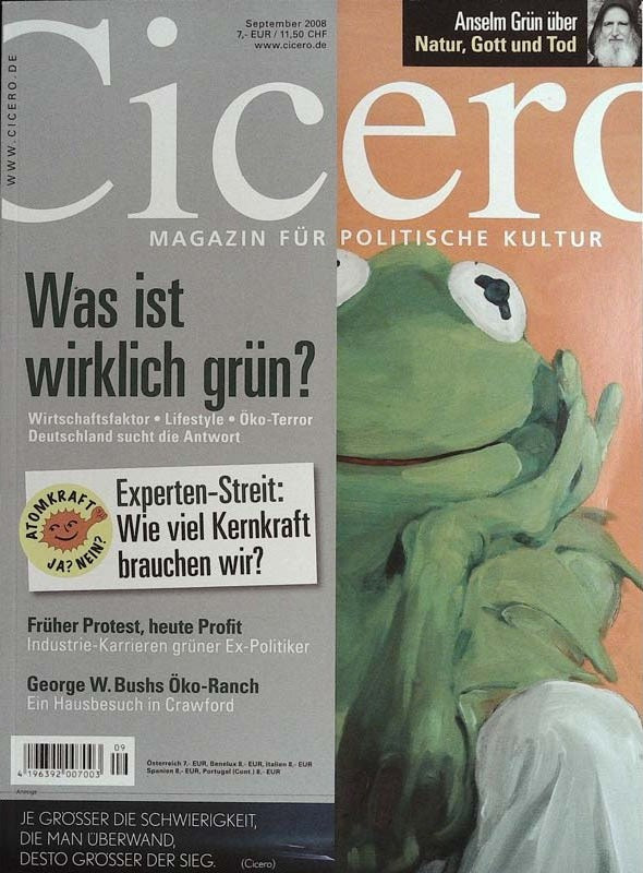 Cicero Magasin Tyskland 2007-07 – Kermit Der Frosch Anselm Grün George W. Bush – Originaludgave