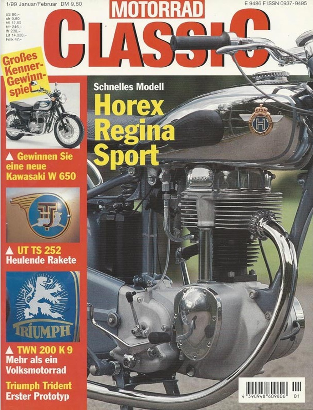 Motorrad Classic Lehti Saksa 1999-01 Alkuperäinen painos