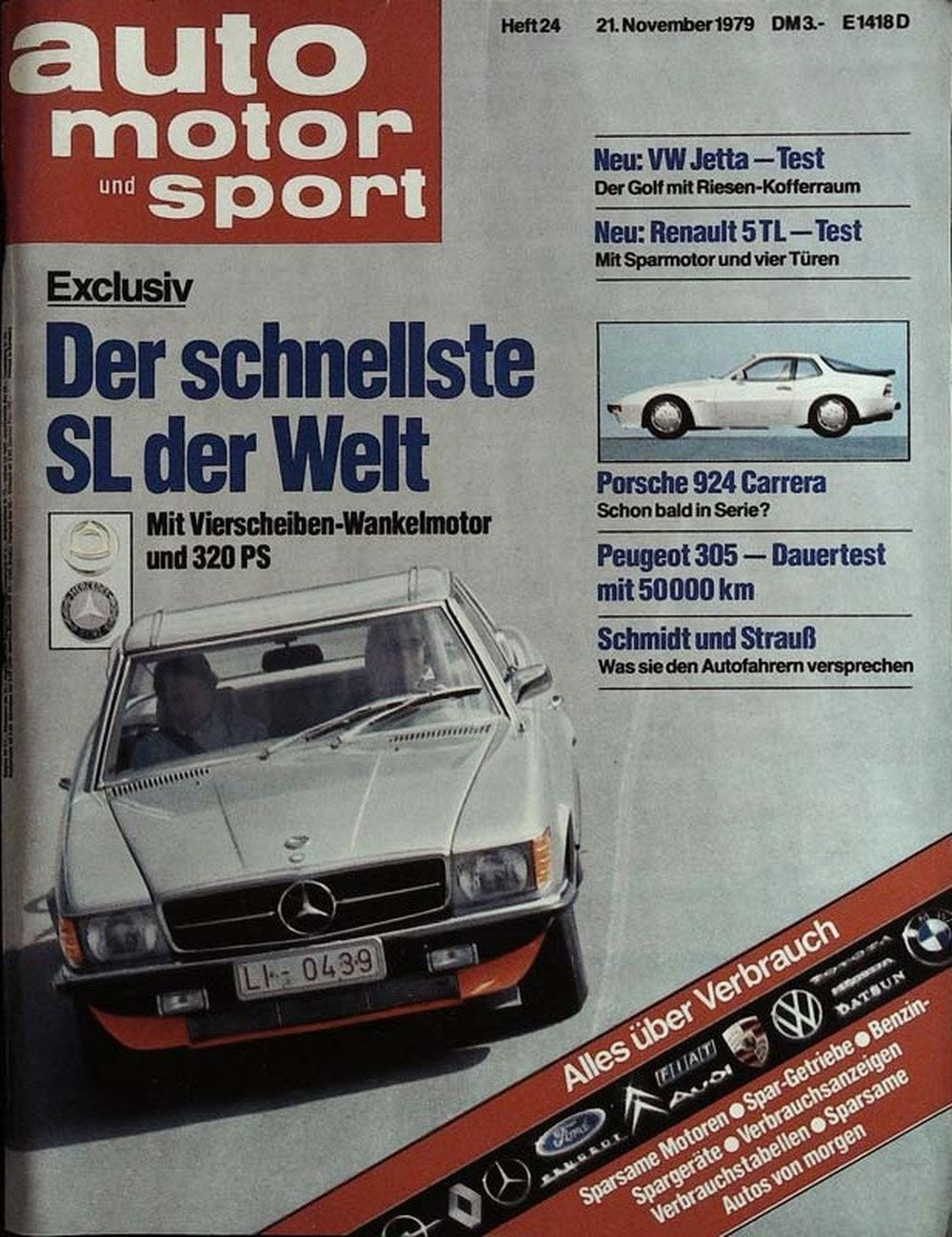 Auto Motor Und Sport Magasin Tyskland 1979-24 Originaludgave