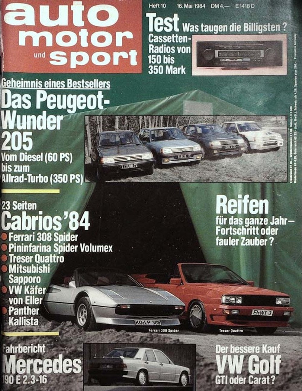 Auto Motor Und Sport Tijdschrift Duitsland 1984-10 Originele uitgave