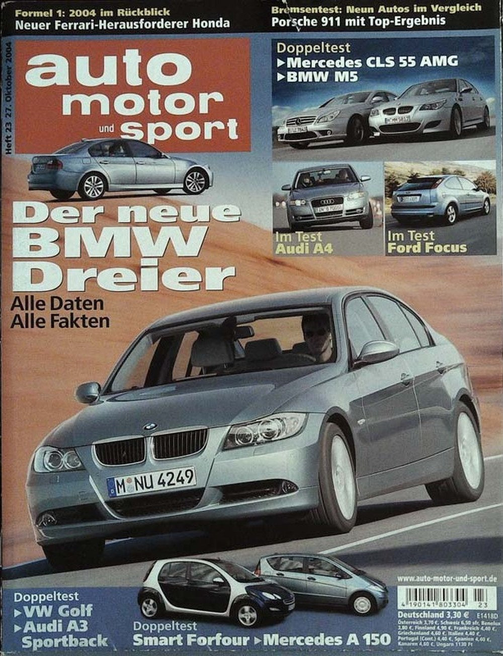 Auto Motor Und Sport Magazine Allemagne 2004-23 Édition originale