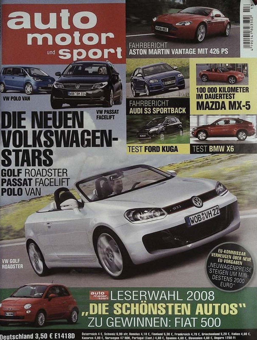 Auto Motor Und Sport Magasin Tyskland 2008-13 Originalutgåva