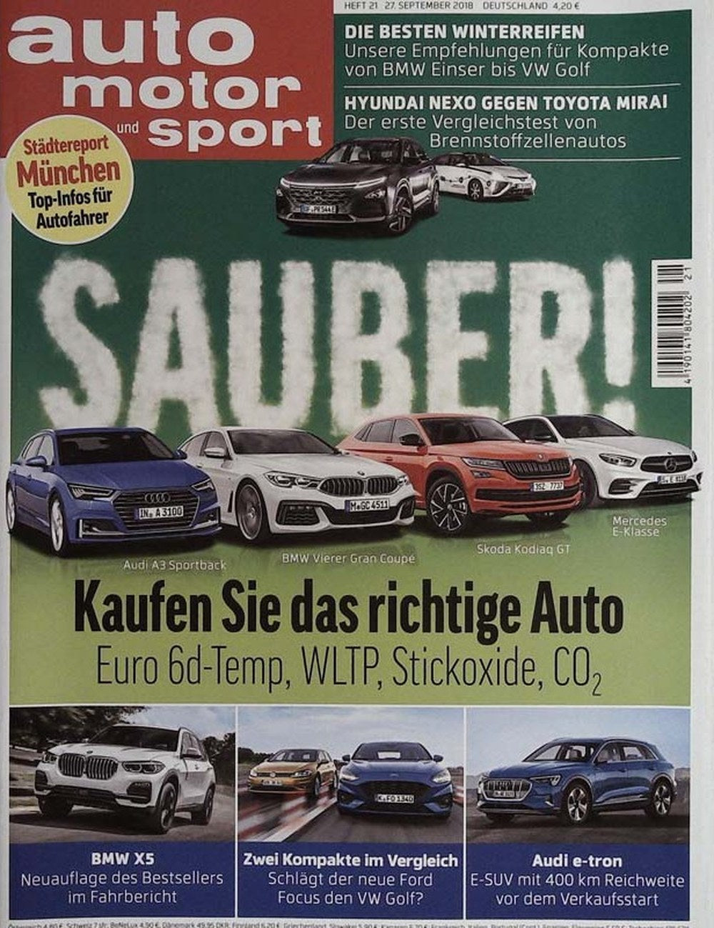 Auto Motor Und Sport Lehti Saksa 2018-21 Alkuperäinen painos