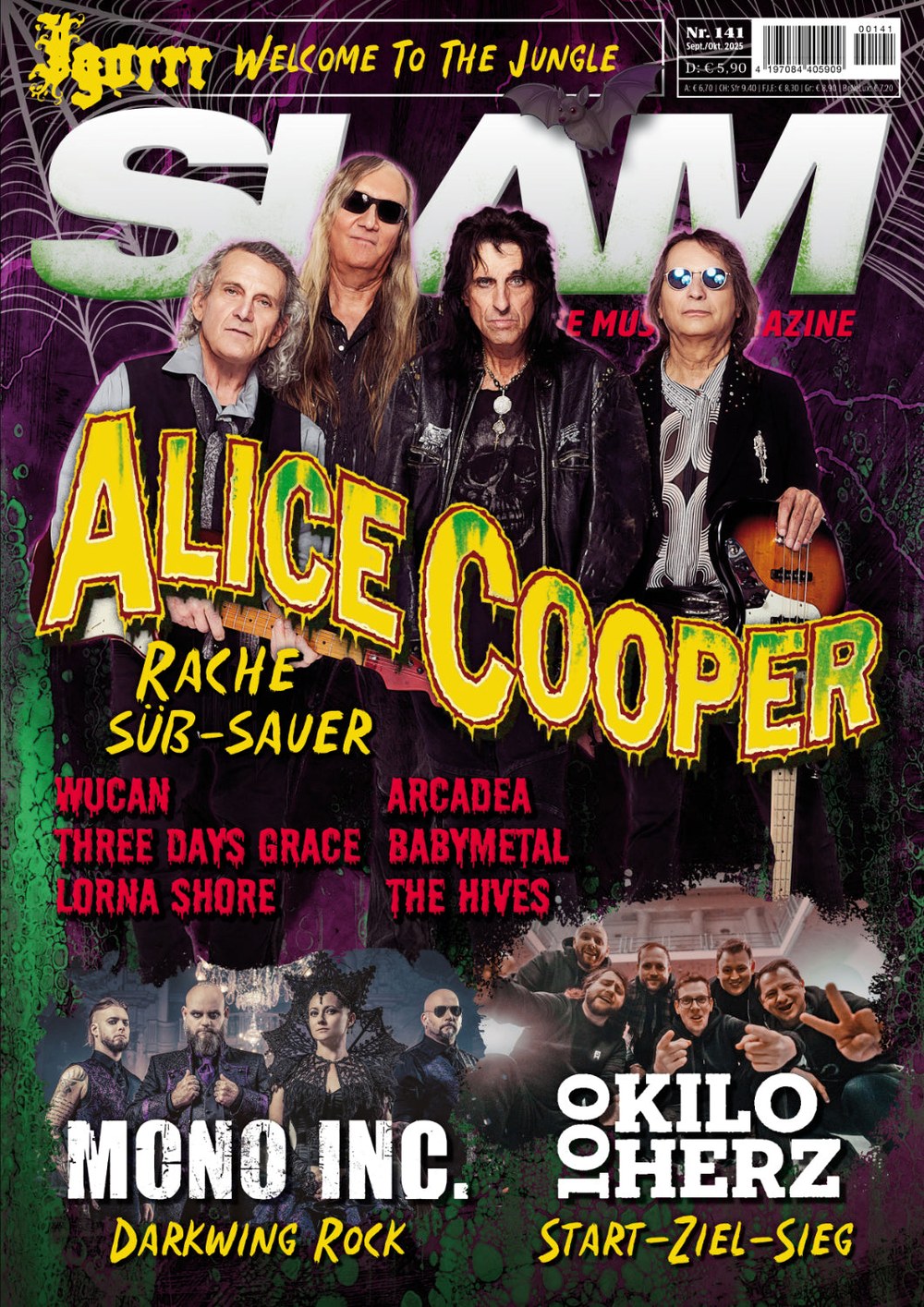 Slam Alternative Music Lehti Itävalta 2025 Alice Cooper Mono Inc. 100 Kilo Herz Igorrr Wucan Alkuperäinen painos