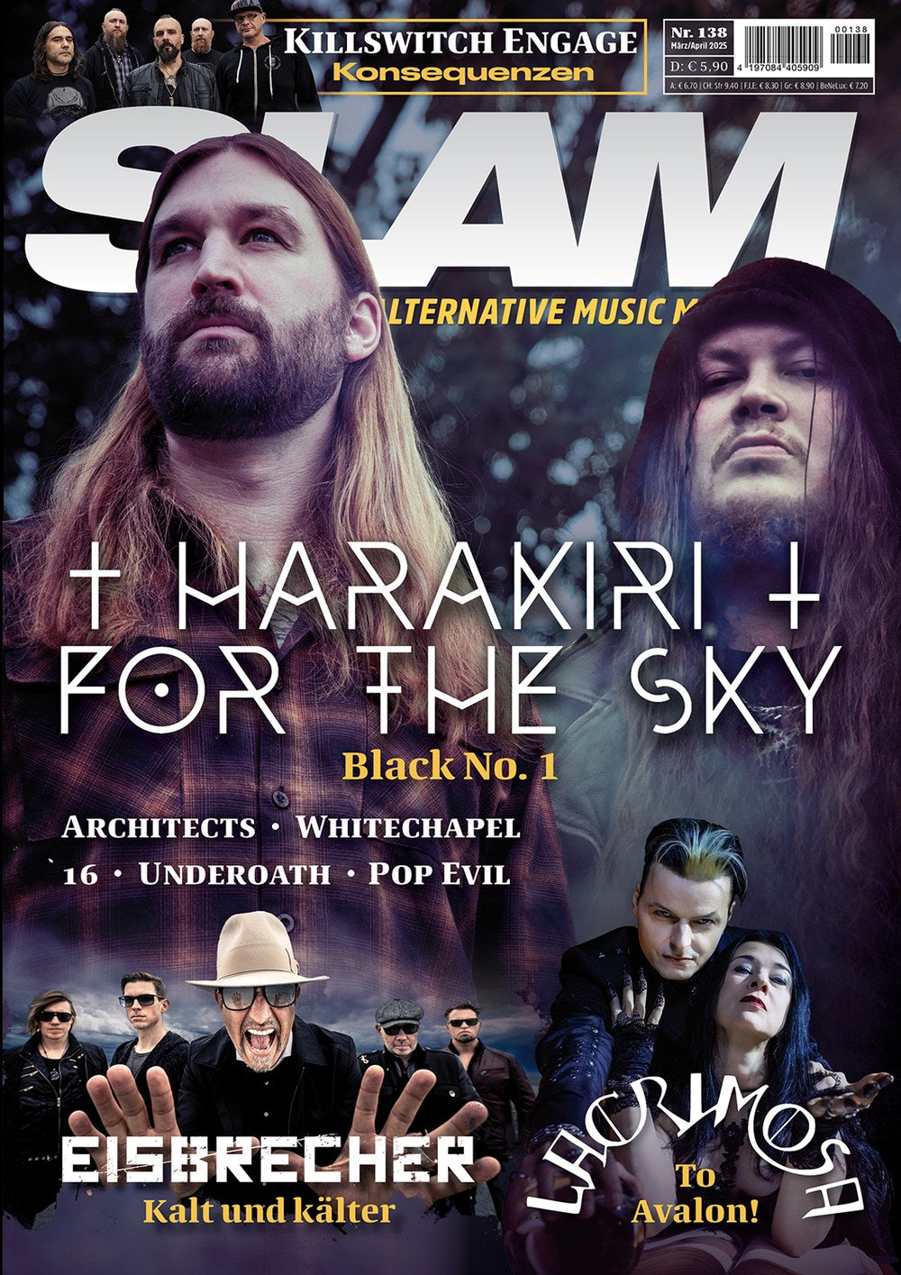 Slam Alternative Music Magazin Österreich 2025-03 Harakiri For The Sky Eisbrecher Lacrimosa Killswitch Engage Architects