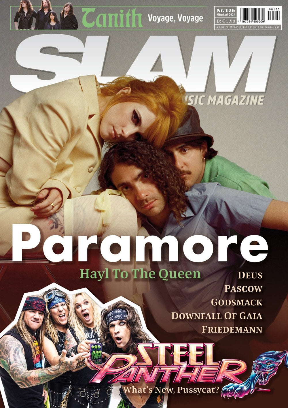 Slam Alternative Music Magazine Austria 2023 Paramore Steel Panther Tanith Deus Pascow Original Print Issue