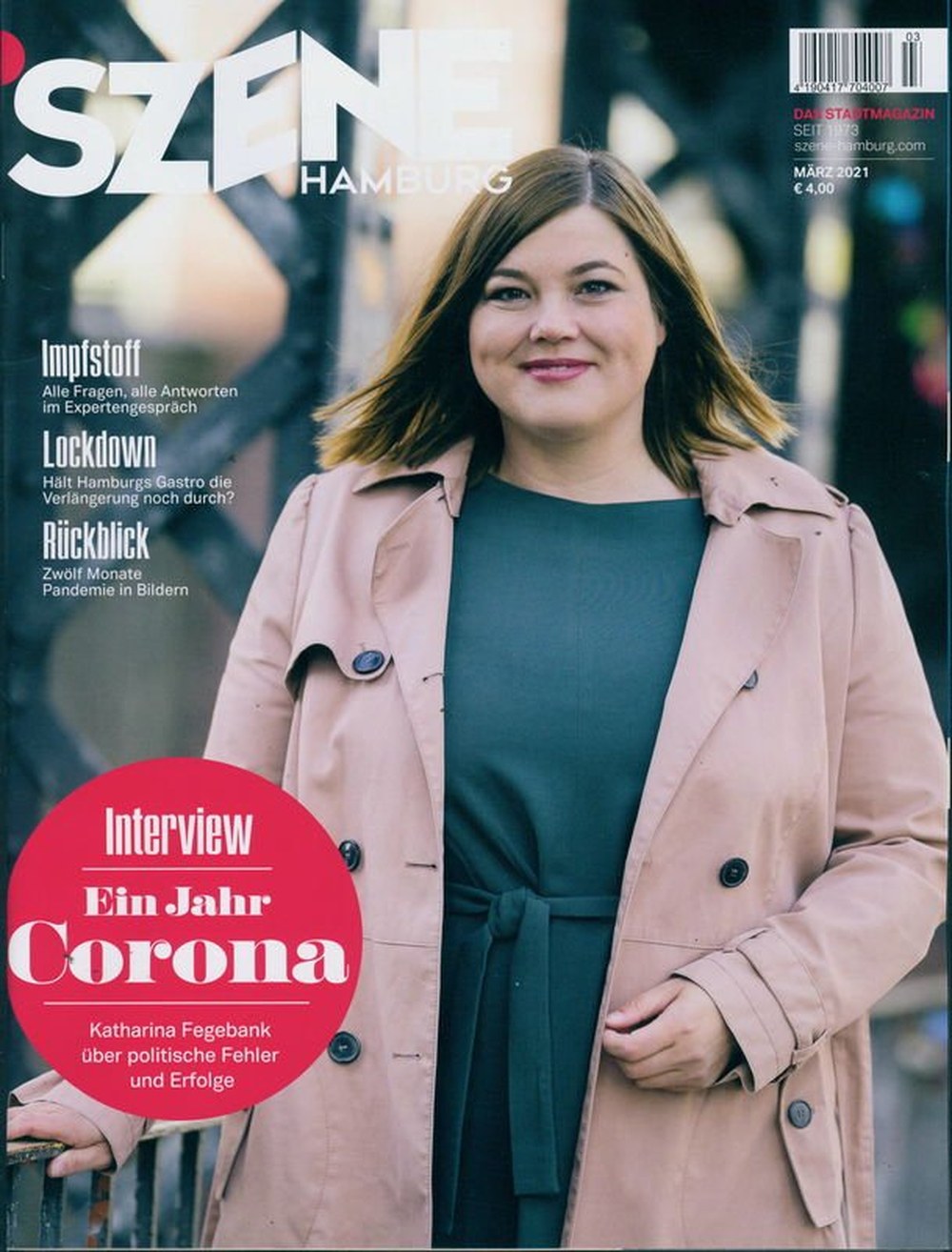 Hamburg Lehti Saksa 2021-03 – Katharina Fegebank – Alkuperäinen painos