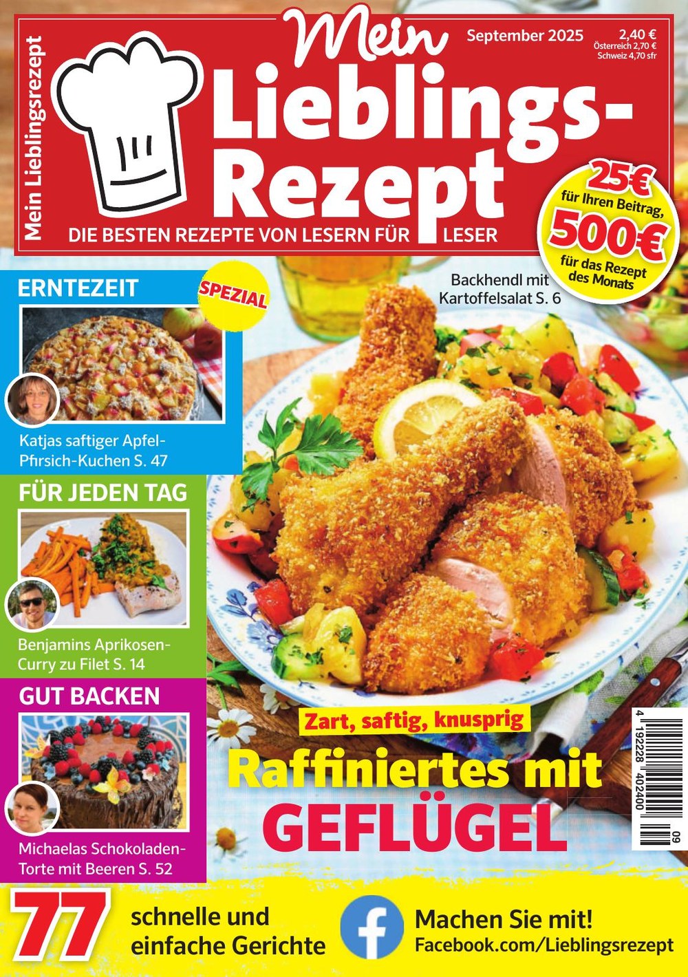 Mein Lieblings-rezept Magasin Tyskland 2025-09 Originaludgave
