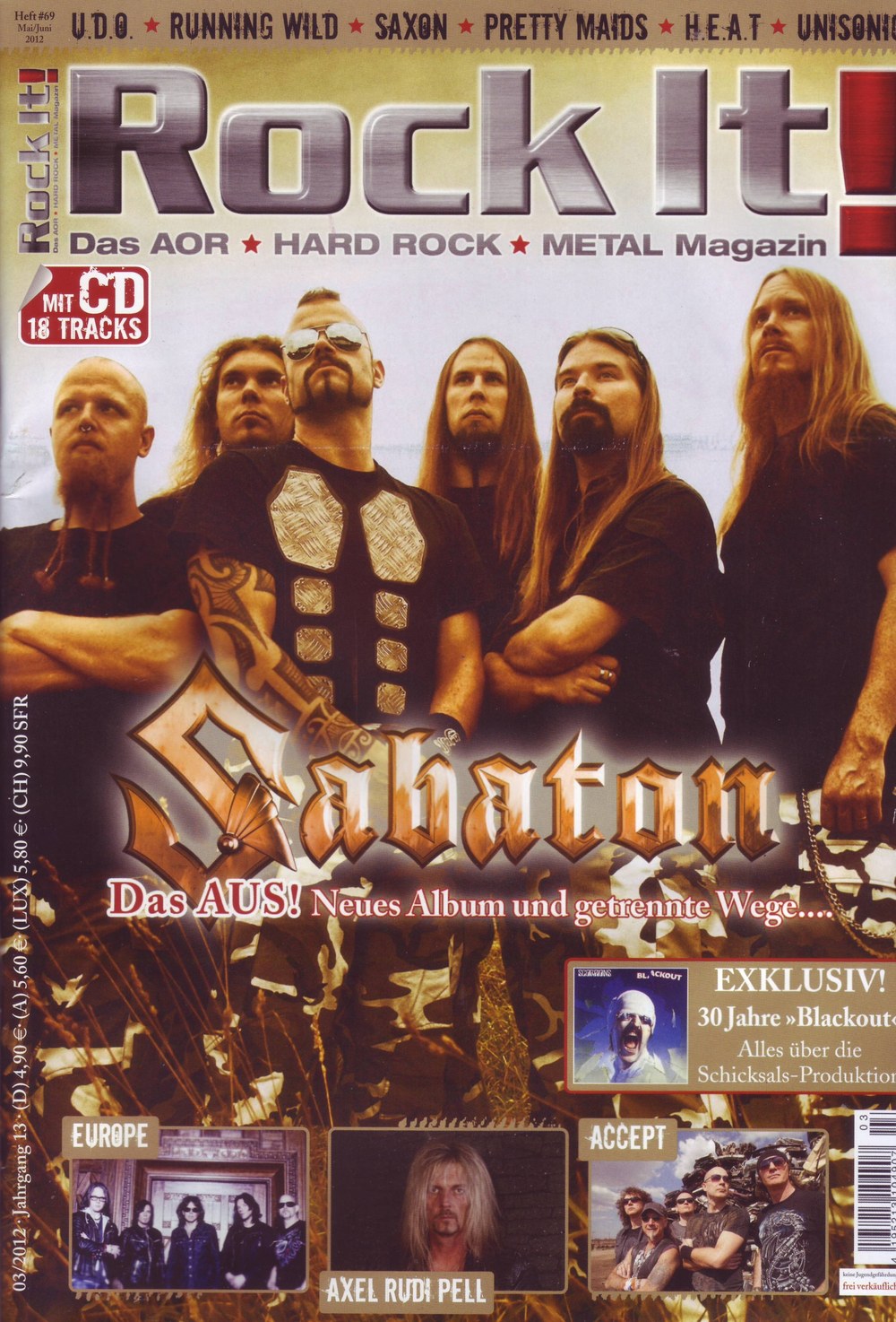 Rock It Magazin Deutschland 2012-05 Axel Rudi Pell Sabaton Europe Accept U.D.O.