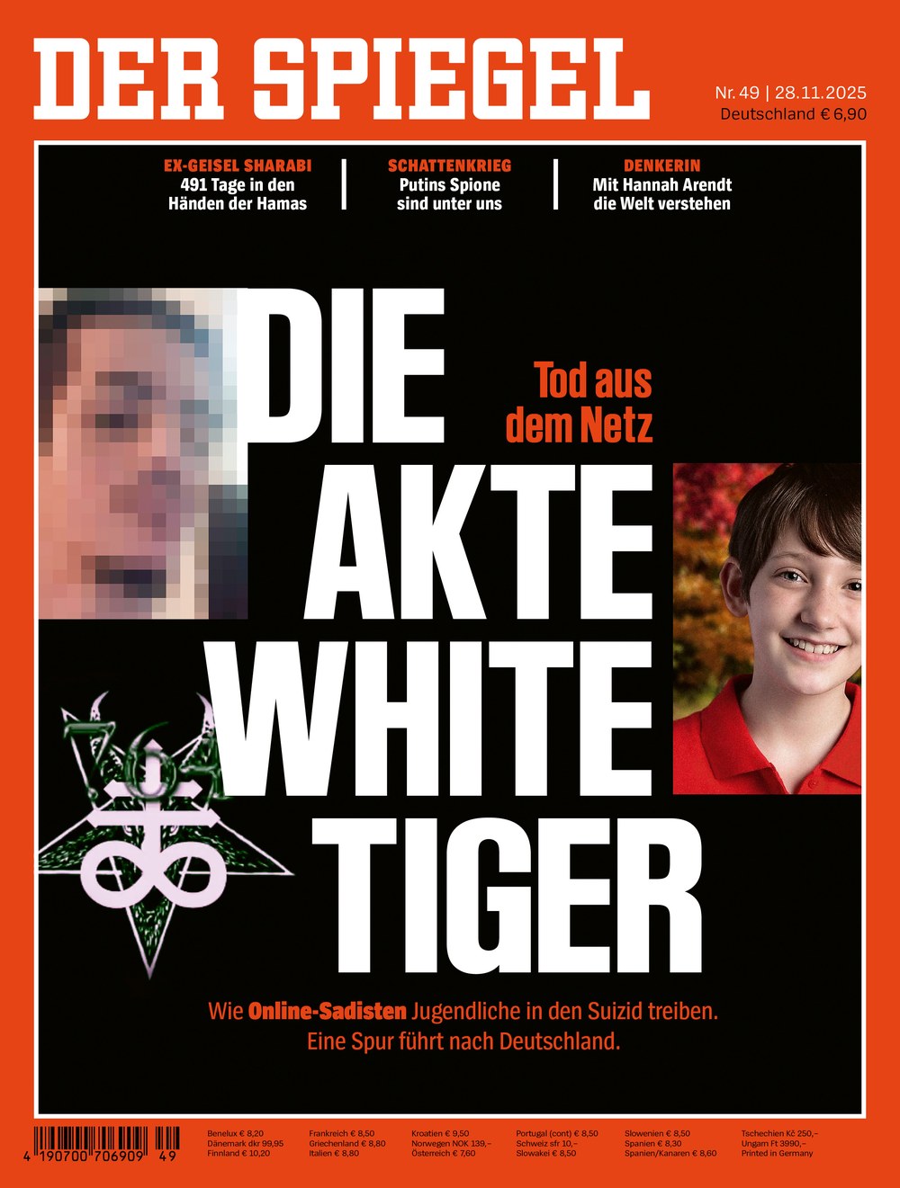 Der Spiegel Tijdschrift Duitsland 2025-49 Hannah Arendt Hamas Originele uitgave