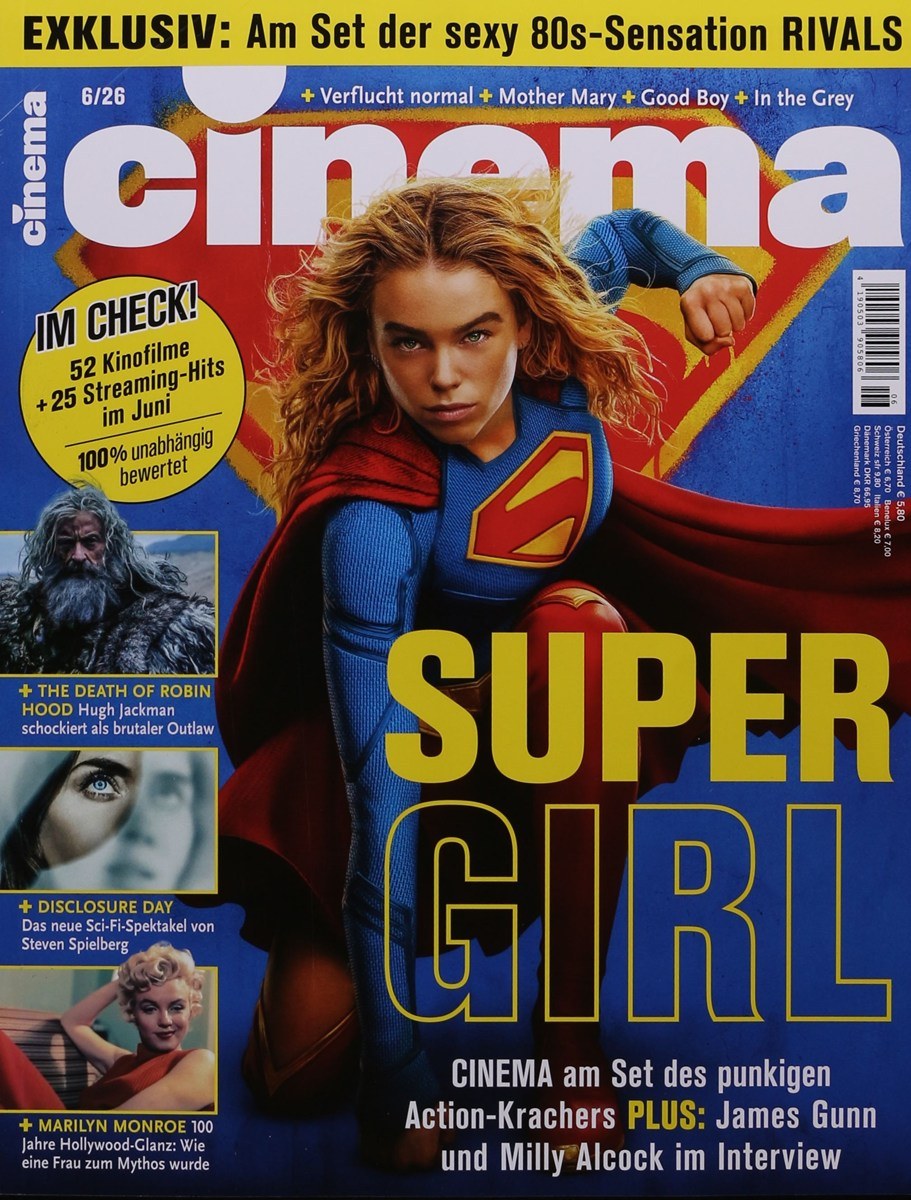 Cinema Lehti Saksa 2026-09 Milly Alcock Hugh Jackman Marilyn Monroe James Gunn Steven Spielberg Alkuperäinen painos