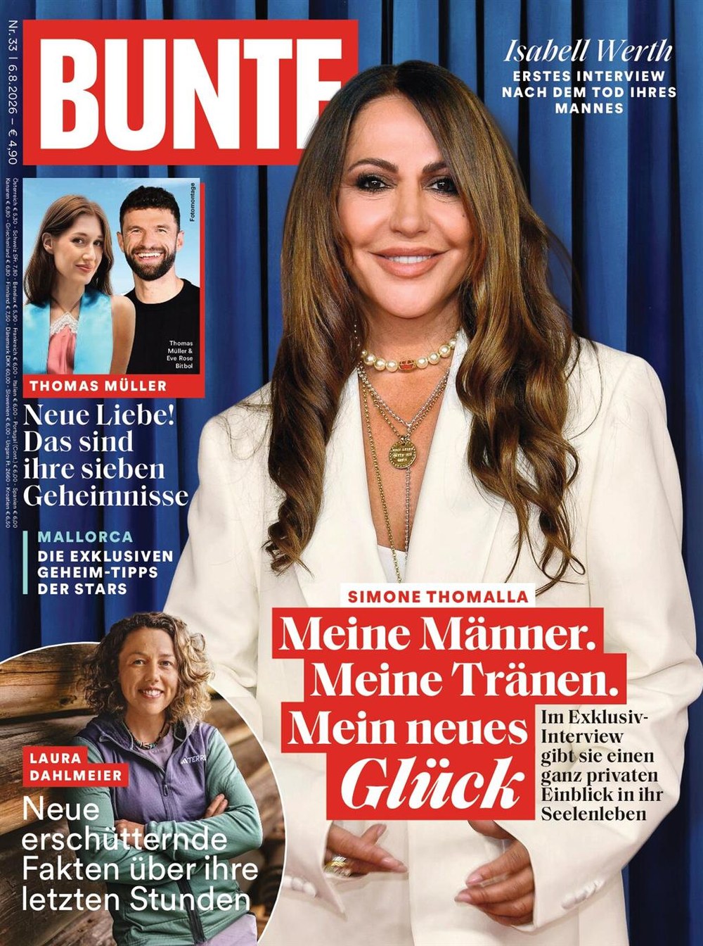 Bunte Magazin Deutschland 2026-33 Simone Thomalla Thomas Müller Eva Rose Birhol Laura Dahlmeier Isabell Werth