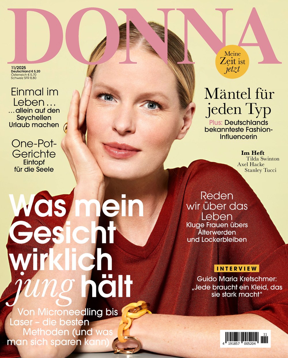 Donna Revista Alemania 2025-11 Guido Maria Kretschmer Tilda Swinton Axel Hacke Stanley Tucci Edición original