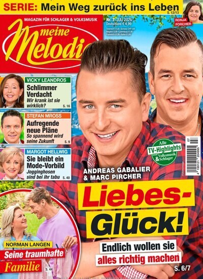 Meine Melodie Magazine Germany 2026-09 – Andreas Gabalier Marc Pircher Vicky Leandros Stefan Mross Margot Hellwig – Original Print Issue