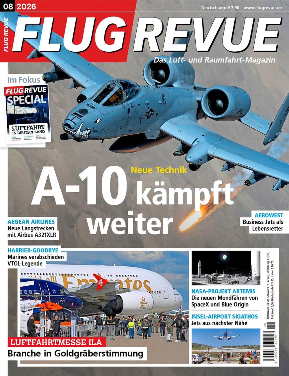 Flug Revue Magazin Deutschland 2026-08 Aegean Airlines SpaceX Blue Origin Emirates