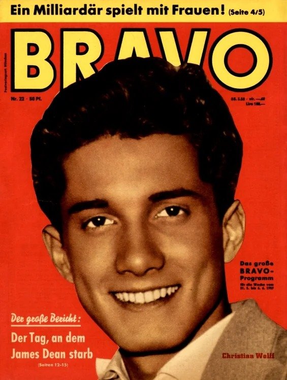 Bravo Magasin Tyskland 1959-22 – Christian Wolff James Dean – Originalutgåva
