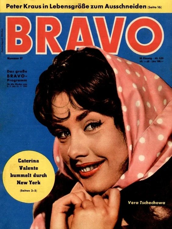 Bravo Magazin Deutschland 1959-27 Vera Tschechowa Caterina Valente Peter Kraus
