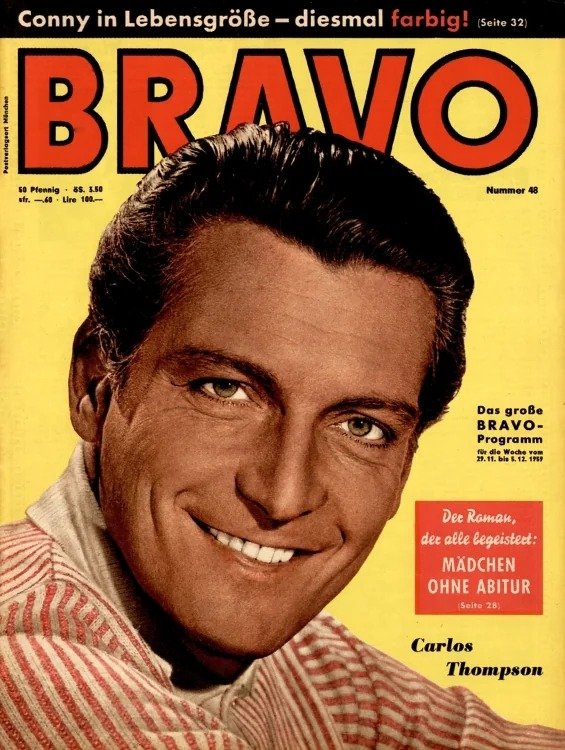 Bravo Magazin Deutschland 1959-48 Carlos Thompson
