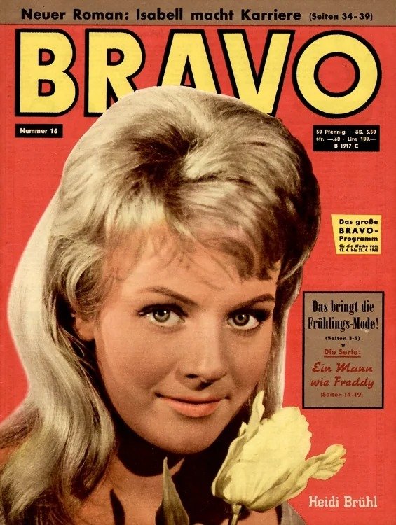 Bravo Magazine Germany 1960-16 Original Print Issue