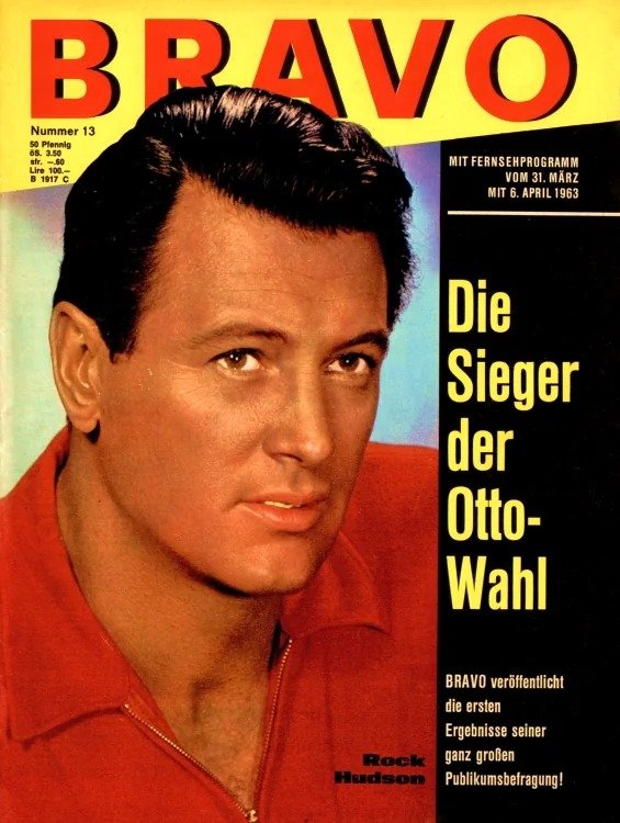 Bravo Lehti Saksa 1963-13 – Rock Hudson – Alkuperäinen painos