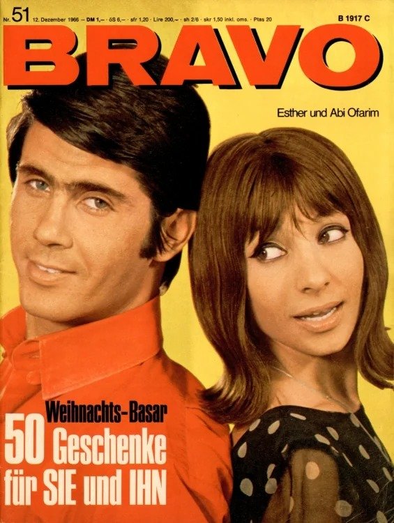 Bravo Lehti Saksa 1966-51 – Esther Ofarim Abi Ofarim – Alkuperäinen painos