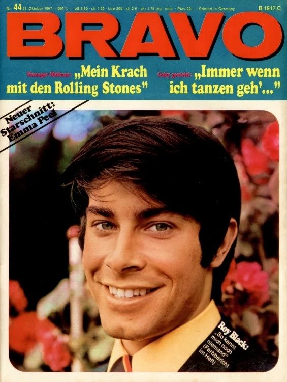 Bravo Magazine Germany 1967-44 – Roy Black Emma Peel The Rolling Stones – Original Print Issue