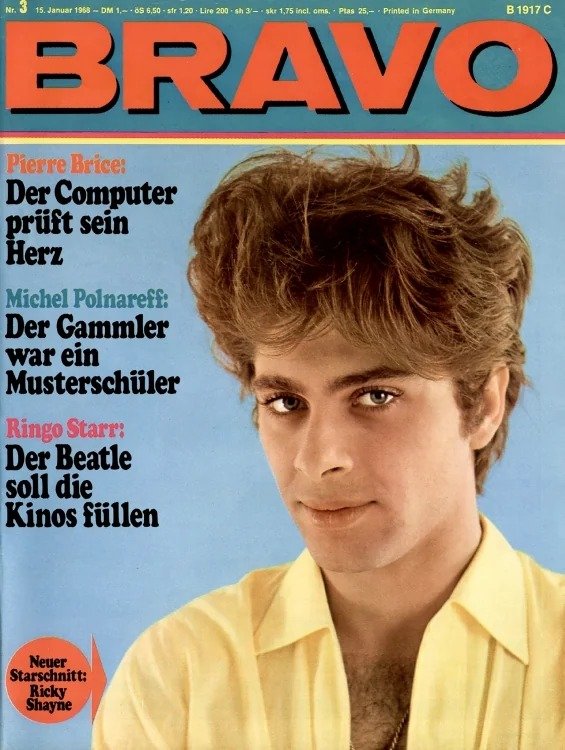 Bravo Magasin Tyskland 1968-03 – Ricky Shayne Pierre Brice Michel Polnareff Ringo Starr – Originalutgåva