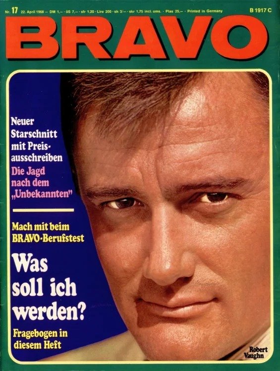 Bravo Lehti Saksa 1968-17 – Robert Vaughn – Alkuperäinen painos