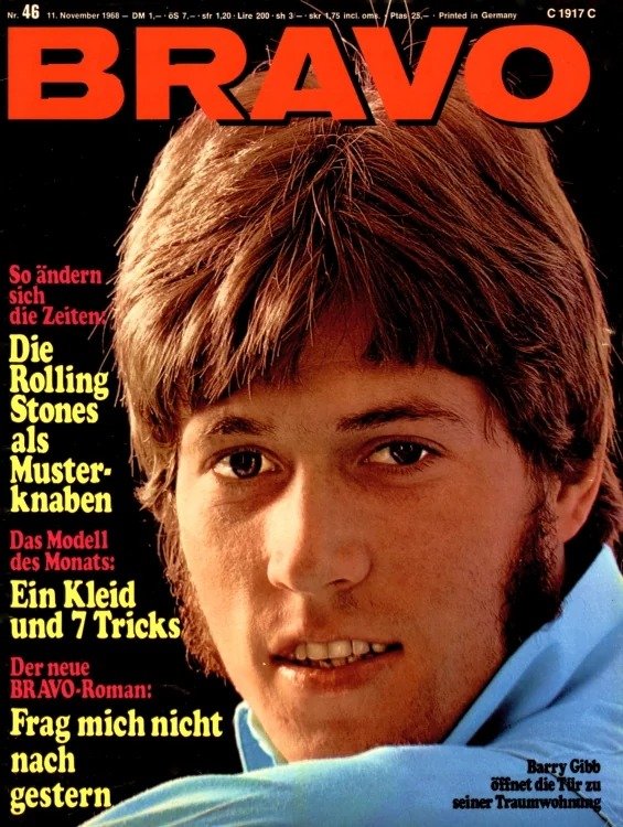 Bravo Magasin Tyskland 1968-46 – Barry Gibb The Rolling Stones – Originalutgåva