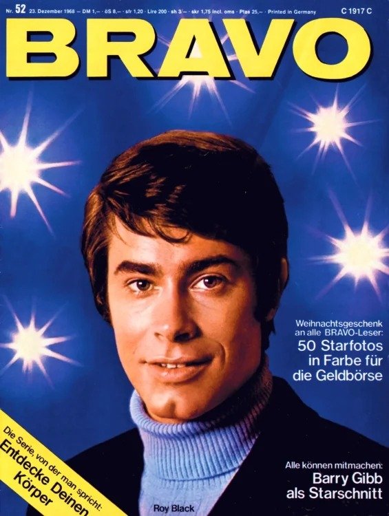 Bravo Lehti Saksa 1968-52 – Roy Black Barry Gibb – Alkuperäinen painos